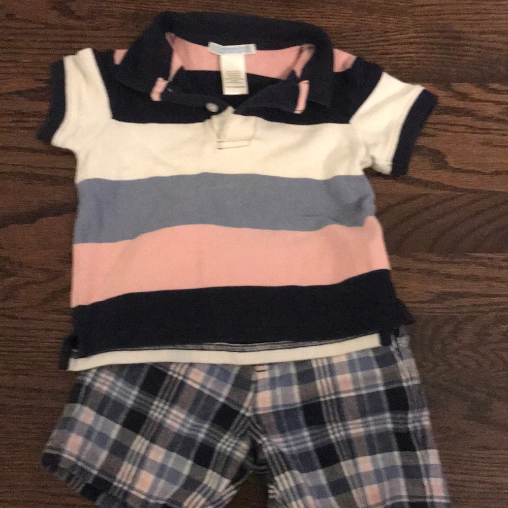 Janie and Jack! Boys polo and short set